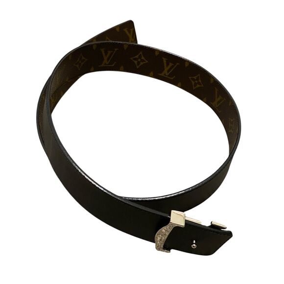 Louis Vuitton Women’s Reversible Monogram Belt Size 90/36 Medium Brown Black - Picture 6 of 10
